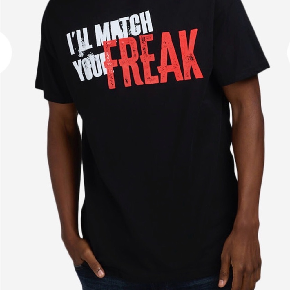 Men’s Mister Tee Brand Freak T-Shirt - Black - Sizes Vary